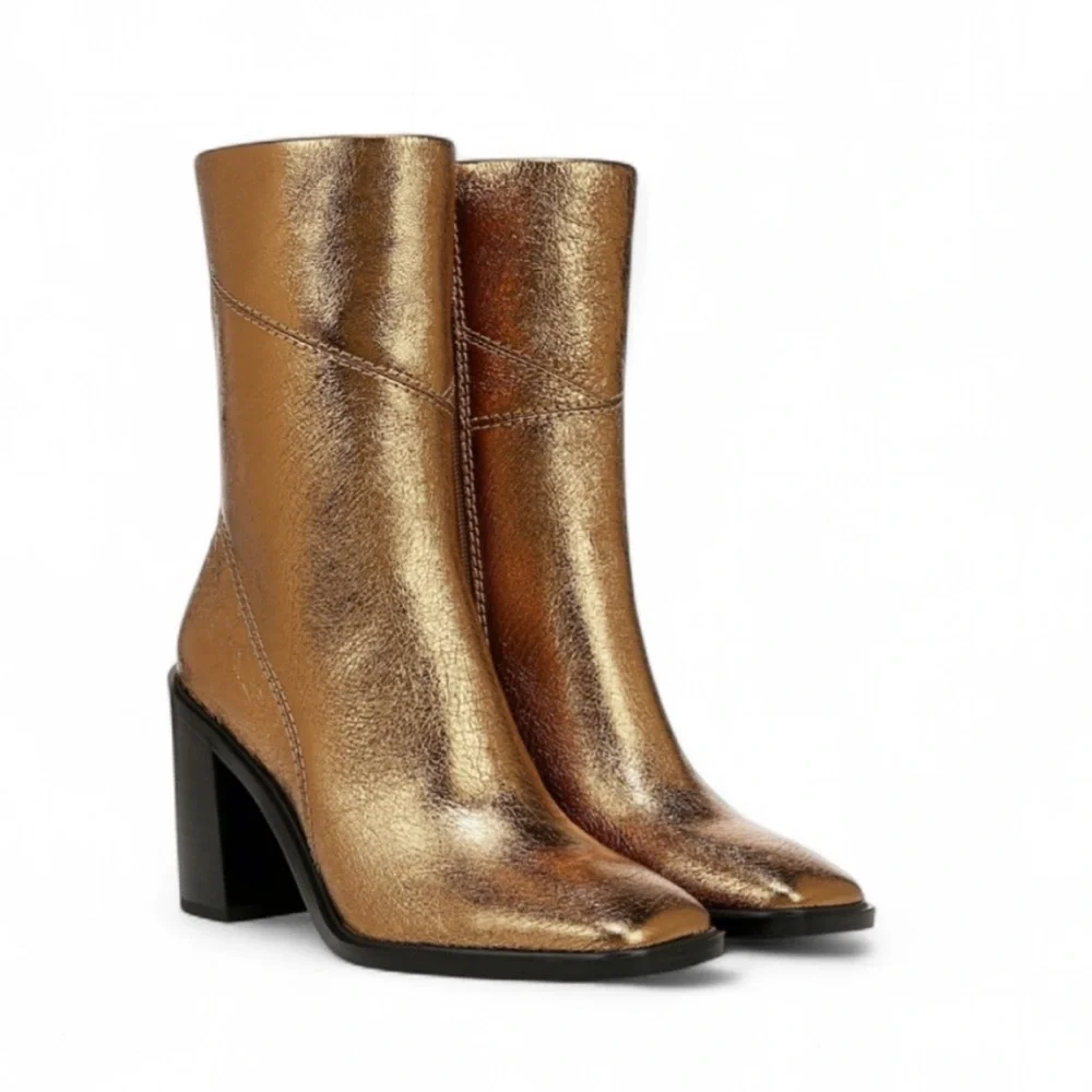 Franco Sarto Bronze Stevie Boots, Women's Size‎ 8.5